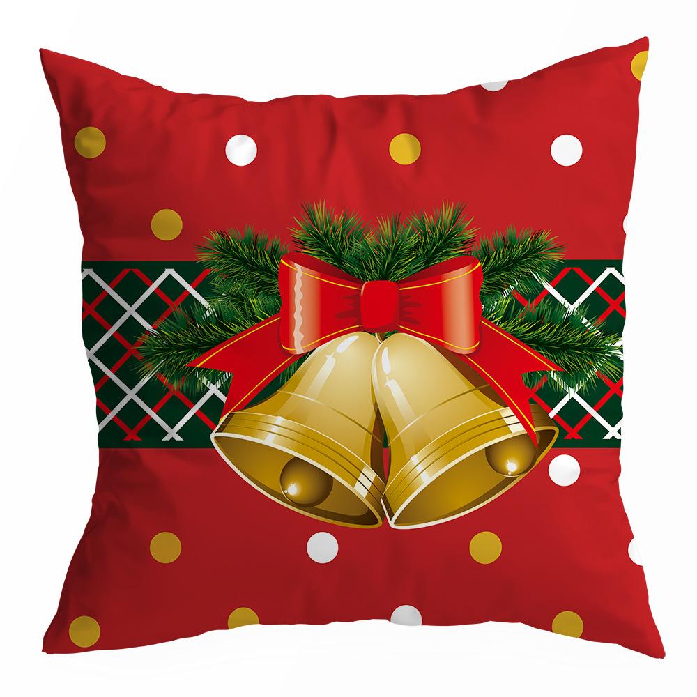 Christmas Pillowcase Cartoon Santa Claus Home Sofa Car Cushion Printed Pillowcase