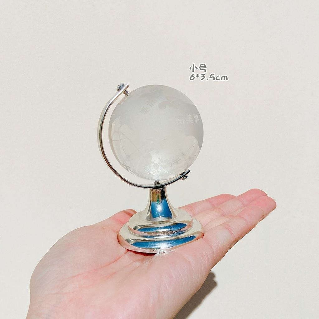 Mini Globe with Girlish Aesthetic - Creative Transparent Desktop Decoration & Desk Ornament (New Year Gift)