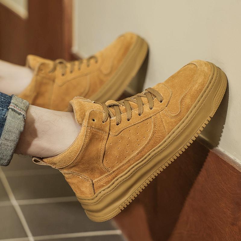 Nový styl pánských bot Platformové boty Kotníkové boty Země Pravá kůže Ležérní boty Design značky Pohodlné boty