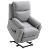 Recliner Chair with Stand-Up Assist, Electric, Reclining Function, Remote Control, Pocket Spring Core, Up To 120 Kg, Grey