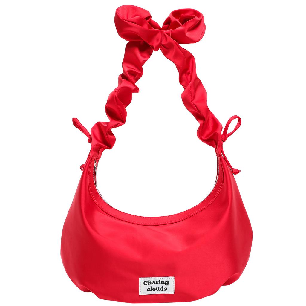 Fashionable Pleated Cloud-shaped Bag, Large Capacity Dumpling Bag, Diagonal Crossbody Bag