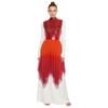 Womens Worship Praise Dance Dress Glittery Sequined Sleeveless Bodice Gradient Mesh Irregular Hem Lyrical Liturgical Dance Costume