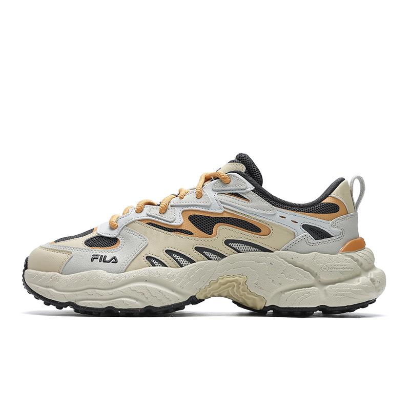 Fila Fern Fashion Thick Sole Height Increasing Low Top Casual Shoes Men Sneakers Silver Brown F12M431110FSC