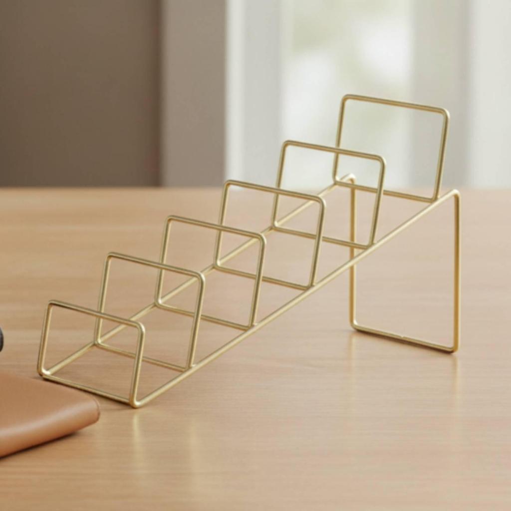 Wallet Display Stand with Tiers 5 Tier Rack Metal for Boutiques, Shops, Retail Store,