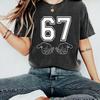 Funny Six Seven T-shirt 67 Hand Tshirt Meme Generation Alpha Tshirt 67 Tee Unisex Short Sleeves Tops Funny Gen Alpha Gift