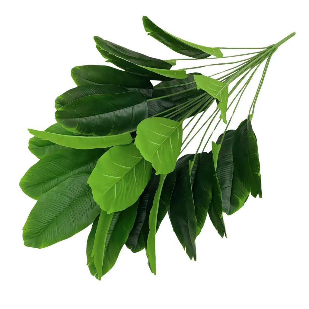 Artificial Traveler's Palm Indoor Decoration Plant with Banana Leaves - 24 Leaves for Home & Garden.
