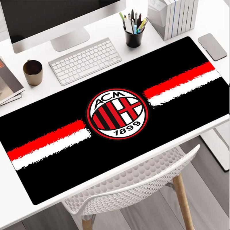 Tappetino per mouse con stemma AC Milan, Tappetino per mouse, Tappetino per mouse da gioco, Tappetino per tastiera, Decorazione per scrivania per computer portatile, Regalo per tifosi, Regalo di compleanno