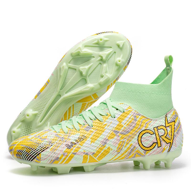 Chaussures de Football Homme Sports Fg/Ag Crampons Longs Adulte Gazon Artificiel Durables Entraînement Chaussures Spécifiques Montantes Chaussures Antidérapantes
