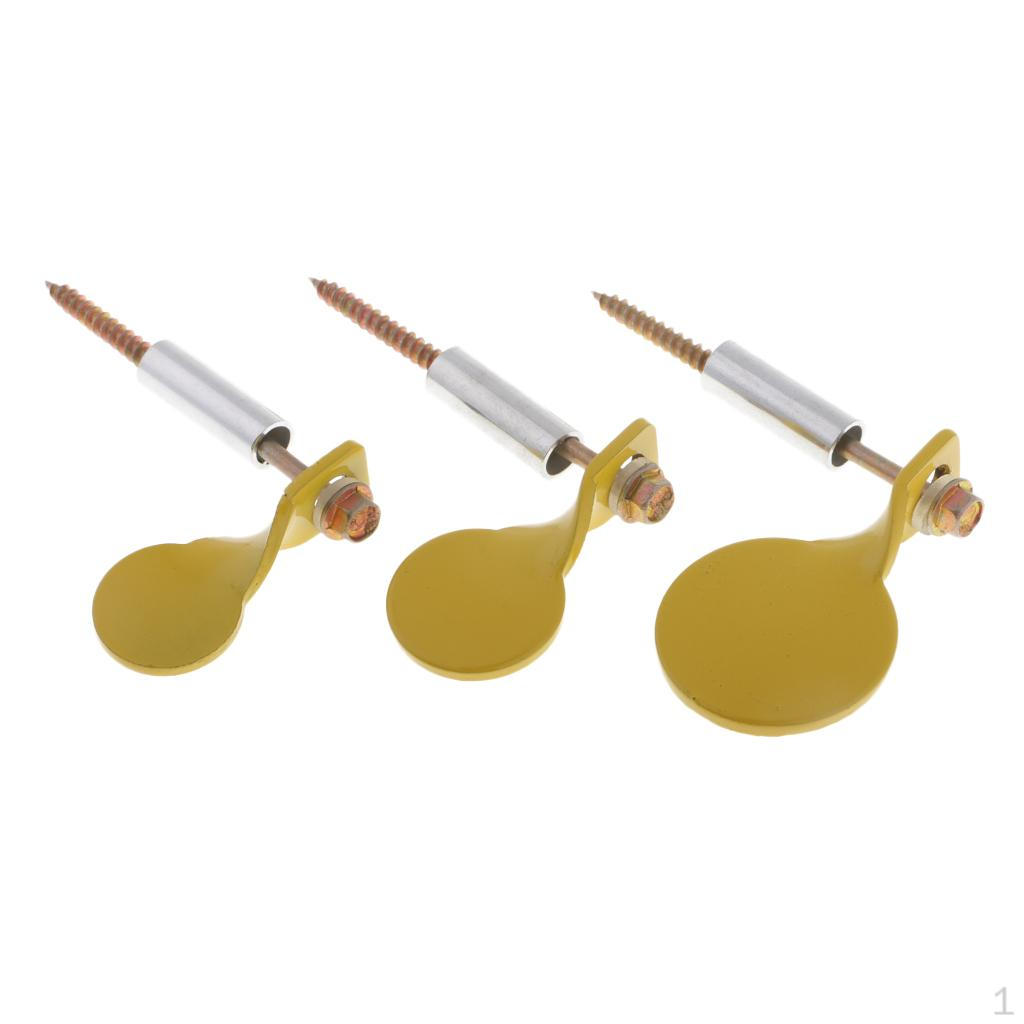 

1 Set Single Spinner Hunting Target, 3pcs Stainless Steel Metal Screw Type, 1 1.2 1.6