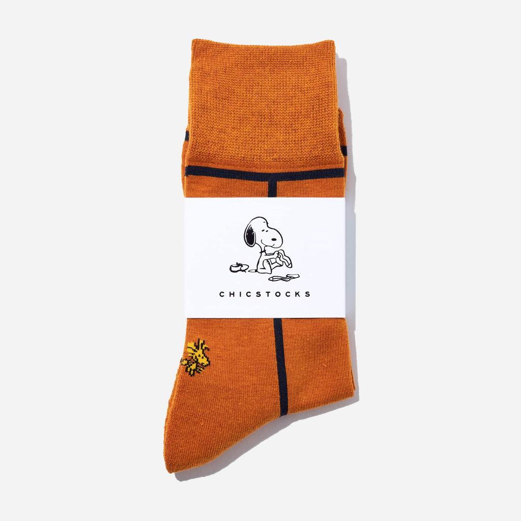 Six Stocks Snoopy Goods Snoopy Gift Socks Socks Made In Japan Line 1970s X 73 Mustard X Dark [CHICSTOCKS] <Official> Men's Women's (53 Navy, M)