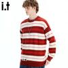 Fingercroxxit Men's Loose Fit Korean Style Knit Sweater