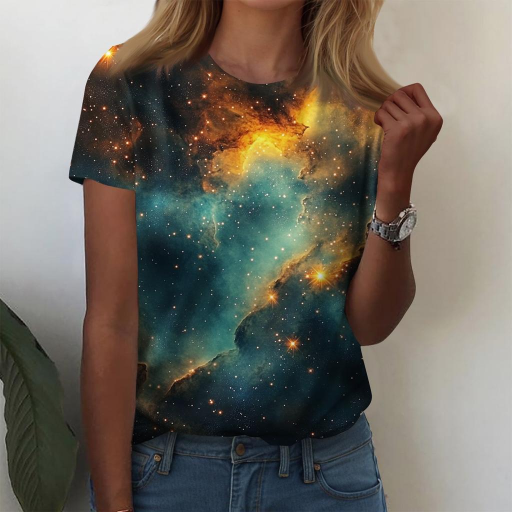 Camisas de manga curta para mulheres, tops fofos, camisetas gráficas, blusas casuais, plus size, tops básicos, pulôver