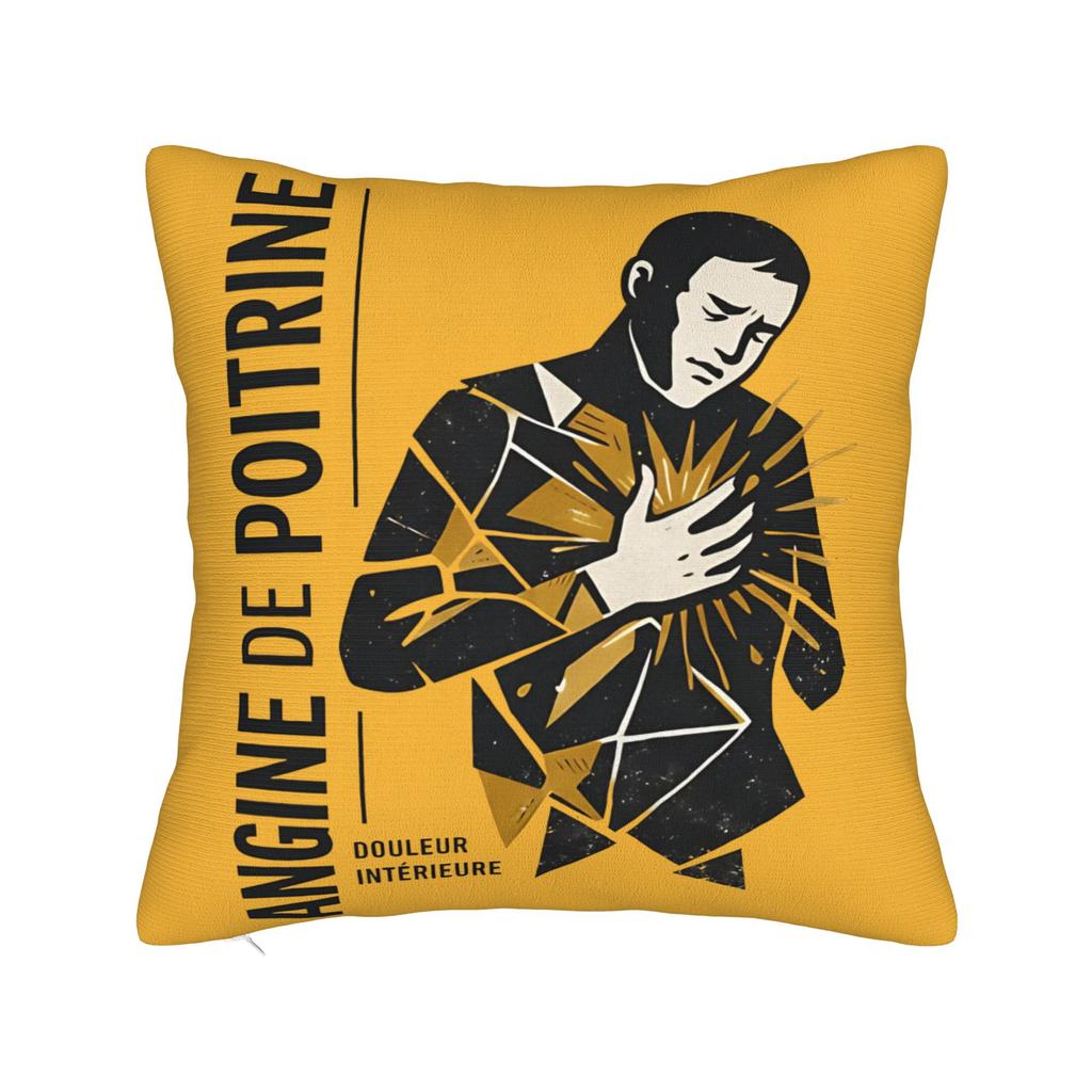 Angine De Poitrine Square Pillow Covers Polyester Car Sherpa Mantra Cushion Cover Cute Decor Throw Pillow Case