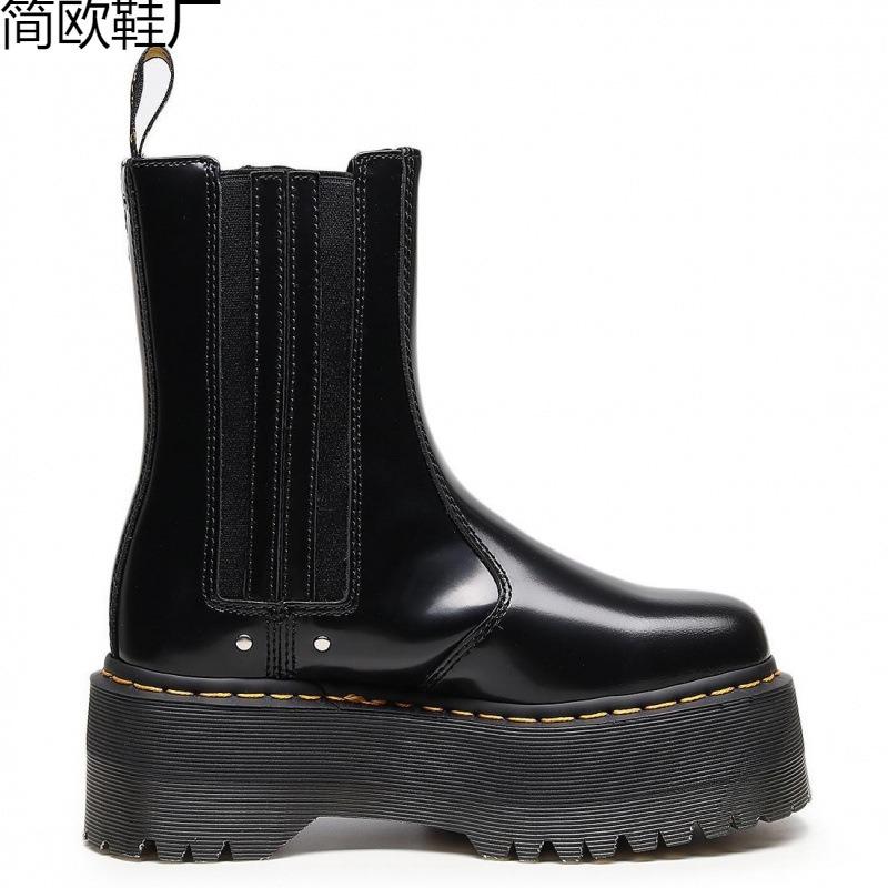 Martin boots Chelsea boots Damen Plateau Motorradstiefel Damen Britische Leder Kurzstiefel Muffin