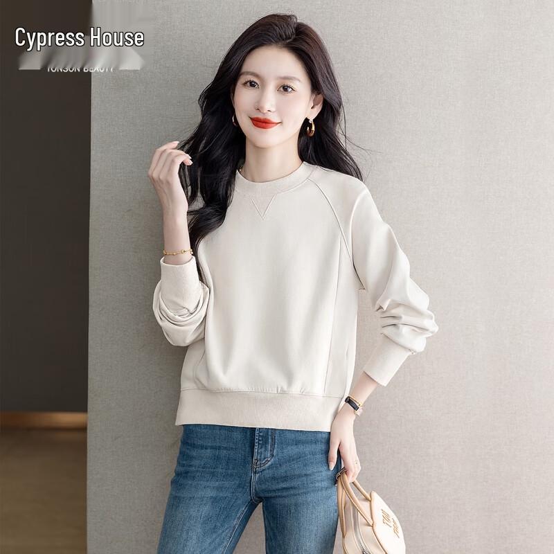 

Sibaishe Women s Round Neck Split Hem Pullover L