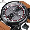 Forsining Sports Watches for Men Calendar Design Leather Strap Business Fashion Automatic Mechanical Mens Watch Fashion Clock