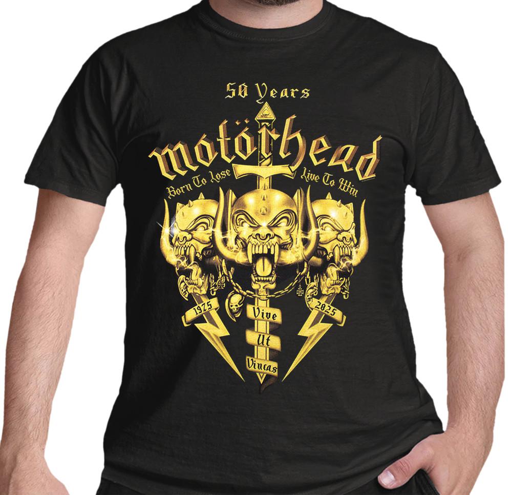 

Motorhead T Shirt Official 50 Years Swords and Warpig New Black XL