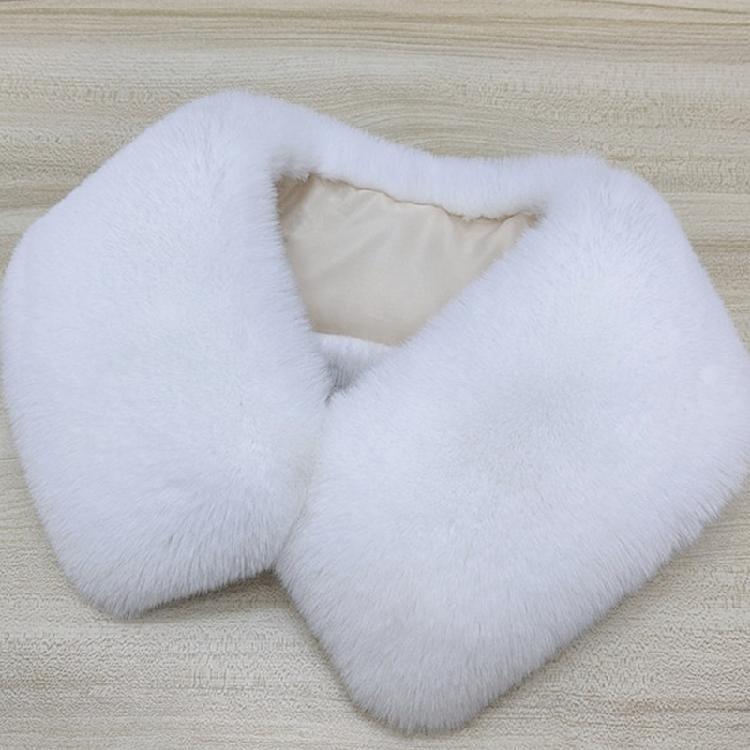 Women Furry Collar Wrap Neck Warmer Scarf Detachable Fake Collar Coat Accessory