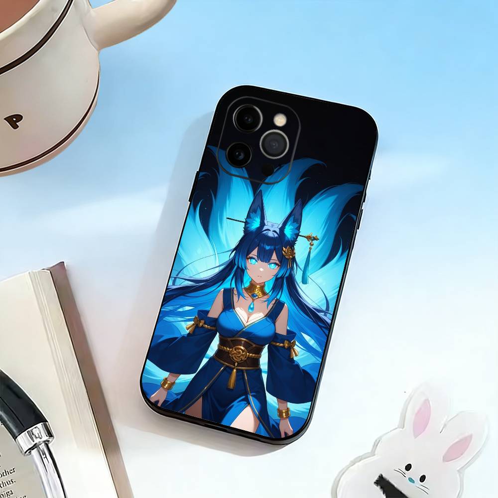 Fox Girl Phone Case Silicone Soft For IPhone 17 16 15 14 13 12 11 X XR Plus Pro Max Plus