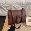 Luxury Retro Lychee Pattern SquareHandbags for Women 2026 New Style Versatile Commute One Shoulder Crossbody Bags PU Pouch