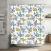Blue Yellow Airplane Print Shower Curtain for Kids Bathroom Decor