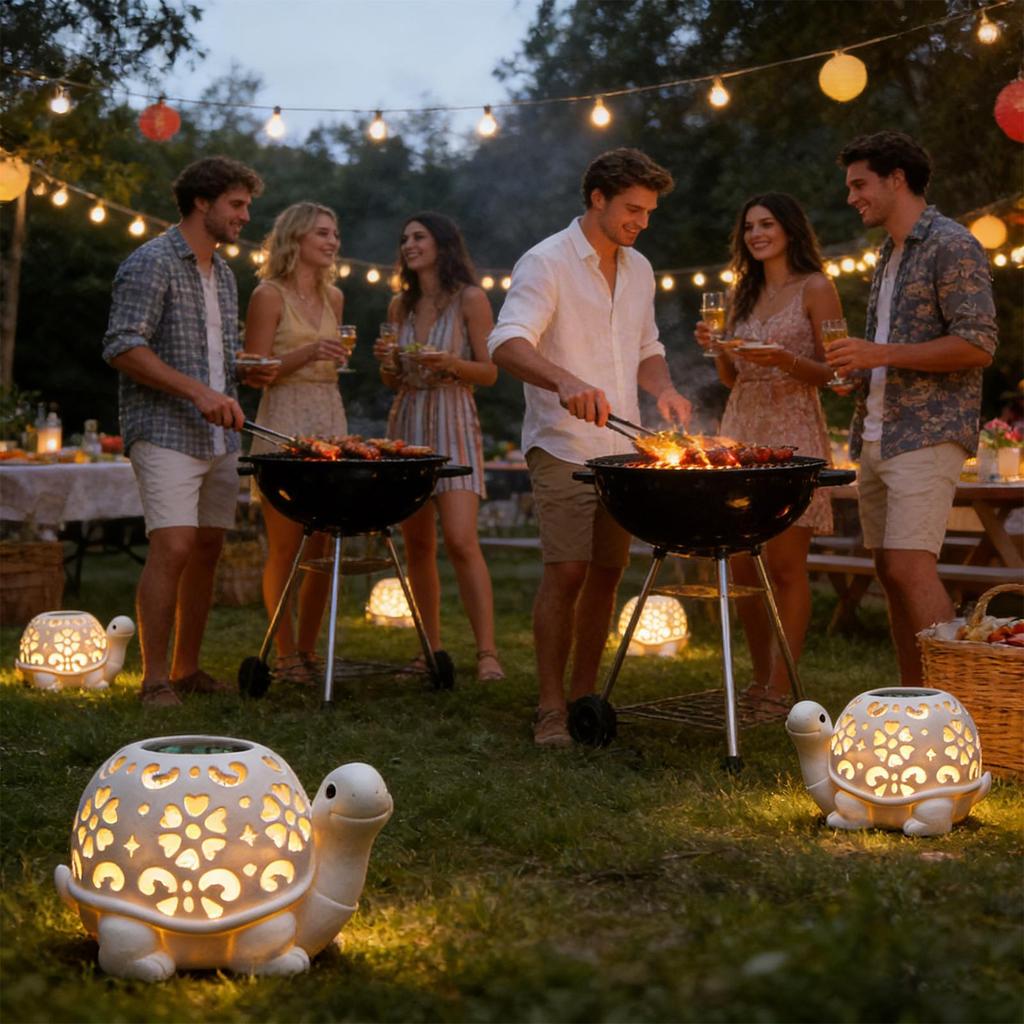 Solar Lights Outdoor Waterproof LED Turtle Lantern Solar Garden Lights Animal Figurines for Yard Patio Porch Lawn Pathway