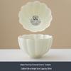 Jade White Porcelain Tea Cup with Flower Petal Design - Ceramic Tea Set for Women