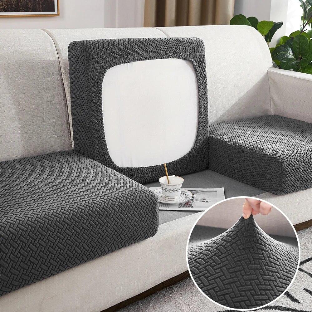 Jacquard Sofa Seat Cushion Covers Elasticated AirChair Cover Corner Sofa Covers Furniture Seater Sofa Slipcover for Living Room