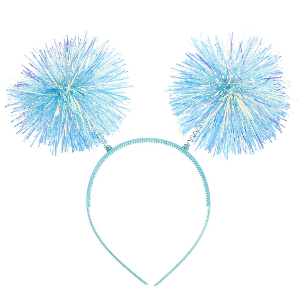 Pom Pom Bopper Headband for Women Teens Birthday Valentine's Day New Year Party Supplies Disco Ball Antenna Hair Band Festive