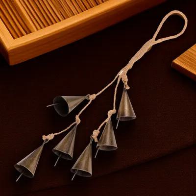 Witch Bell Wind Chime Hanging Ornament Unique Design Crisp Sound Decor for Living Room Bedroom Study Balcony Patio Festival