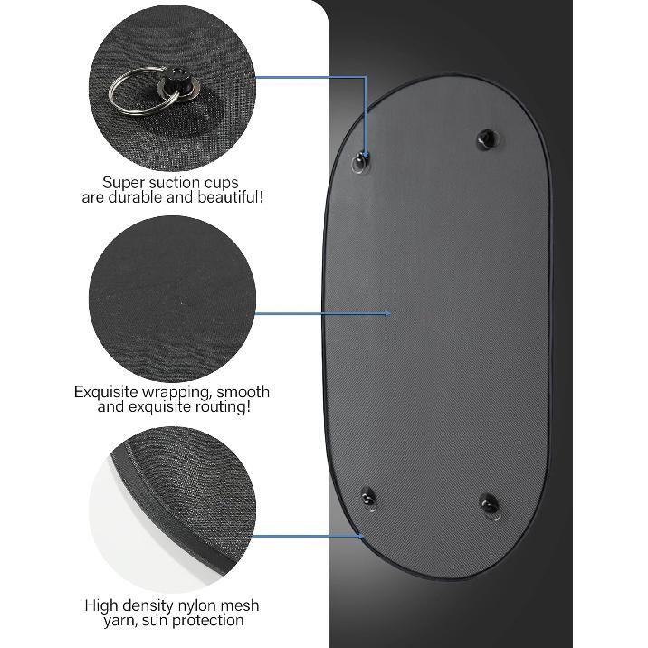 YAKEFLY Car Sun Shade,Car Rear Window Sunshade With Suction Cups,Car Sun Shade Windshield Sun UV Rays Protection,Rear Window Shade For Car Rear