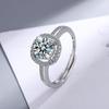 Lindon Classic Copper Alloy Zircon Ring Ladies Jewelry Wedding Promise Party Gift