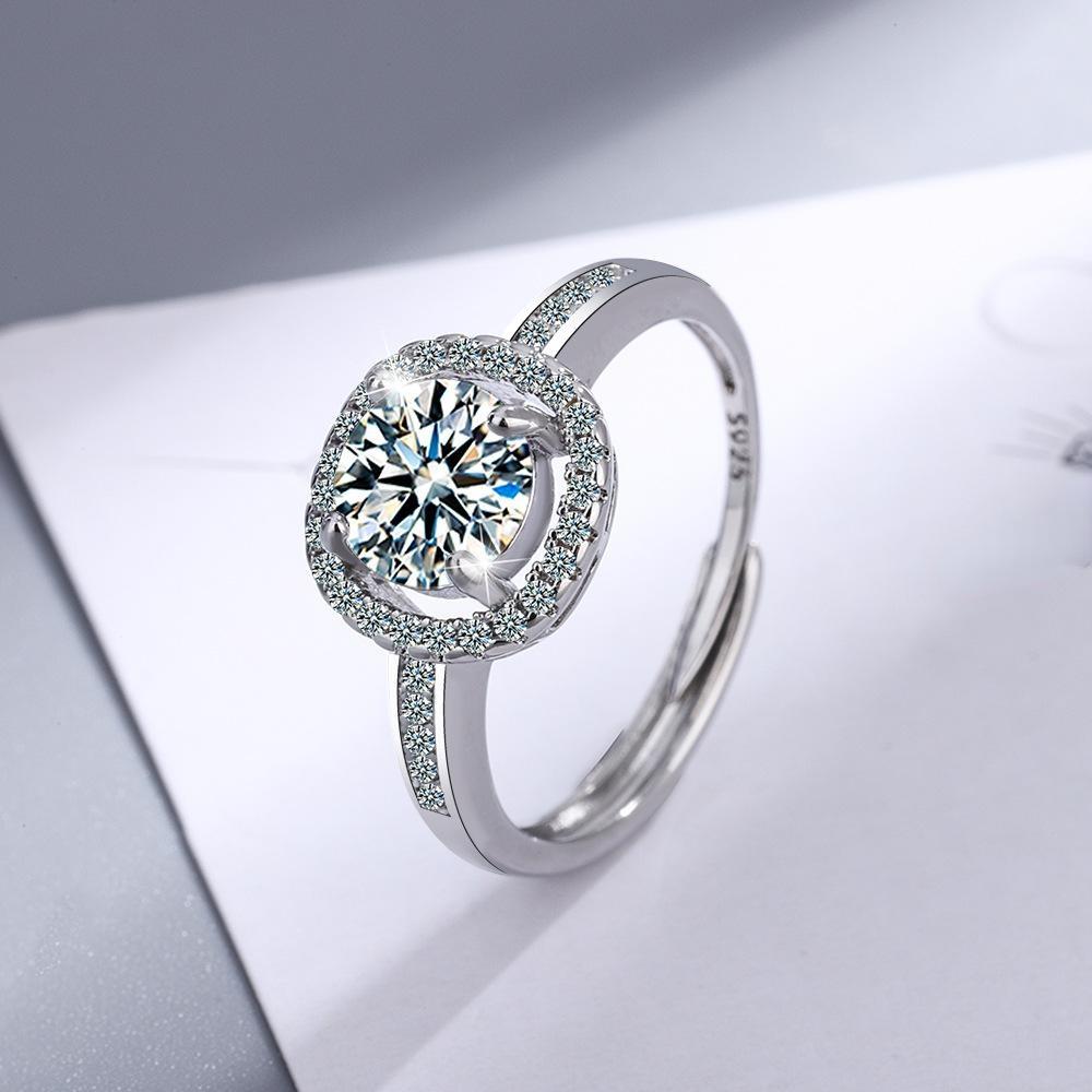 Lindon Classic Copper Alloy Zircon Ring Ladies Jewelry Wedding Promise Party Gift