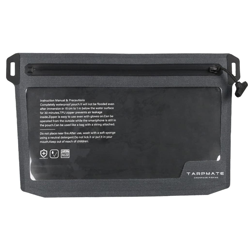 Fully Waterproof Pouch TarpMate IPX7 Maximum Performance Small Item Holder Outdoor Fishing Disaster Emergency Bag Charcoal S M L Sizes