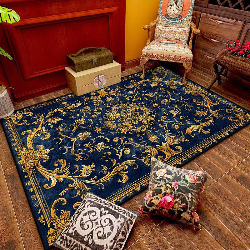 European Luxury Style Rugs Living Room Home Decoration Luxury Bedroom Carpet Washable Mat for Floor Lounge Rug Customizable