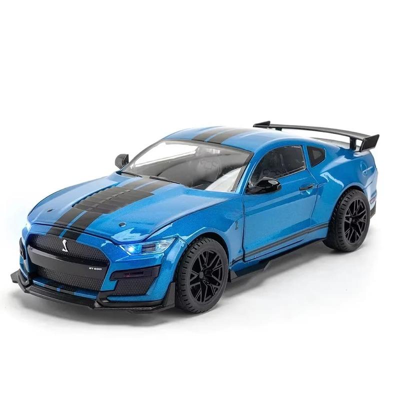 Stor størrelse 1/18 Fullskala Mustang GT500 legering støpt sportsbilmodell 4 dører åpningsbar metall kjøretøy Barn gutt leketøy gave display ornamenter