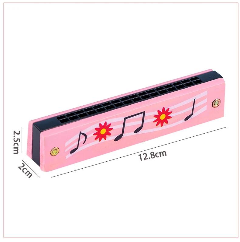 5 Stück Cartoon Holzmundharmonika Musikinstrument Spielzeug für Kinder Geburtstagsfeier Mitgebsel Give-Away Zurück in die Schule Geschenk Pinata Füller