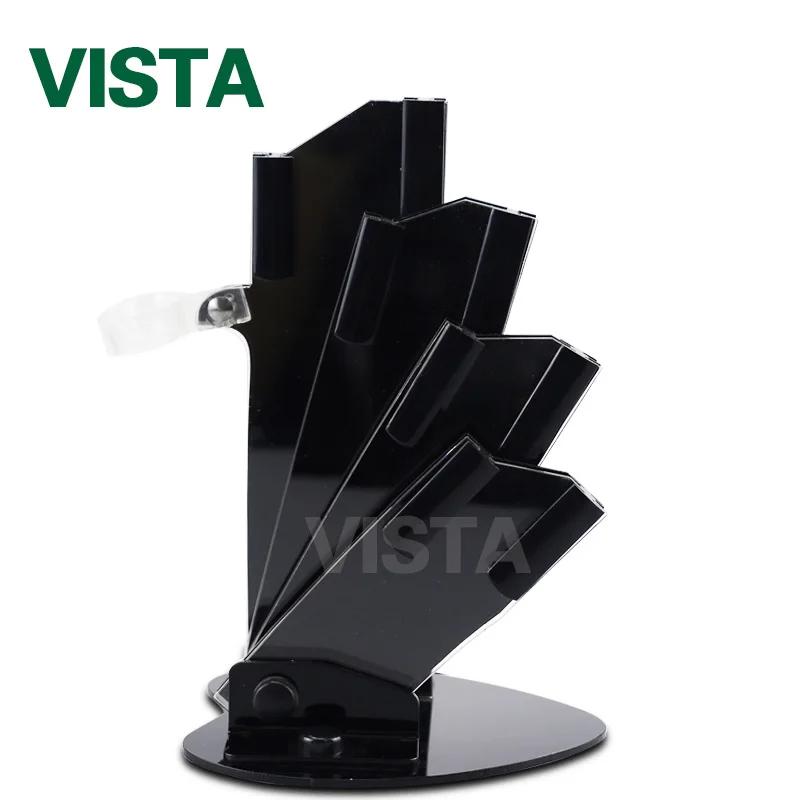 

Керамический держатель ножей, черная акриловая подставка для 3, 4, 5, 6-дюймового универсального поварского ножа с овощечисткой, блок для хранения столовых приборов, кухонный инструмент