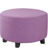 Jacquard Ottoman Cover Stretch Ottoman Slipcover Round Ottoman Storage Cover Folding Stool Covers Furniture Protector Cover