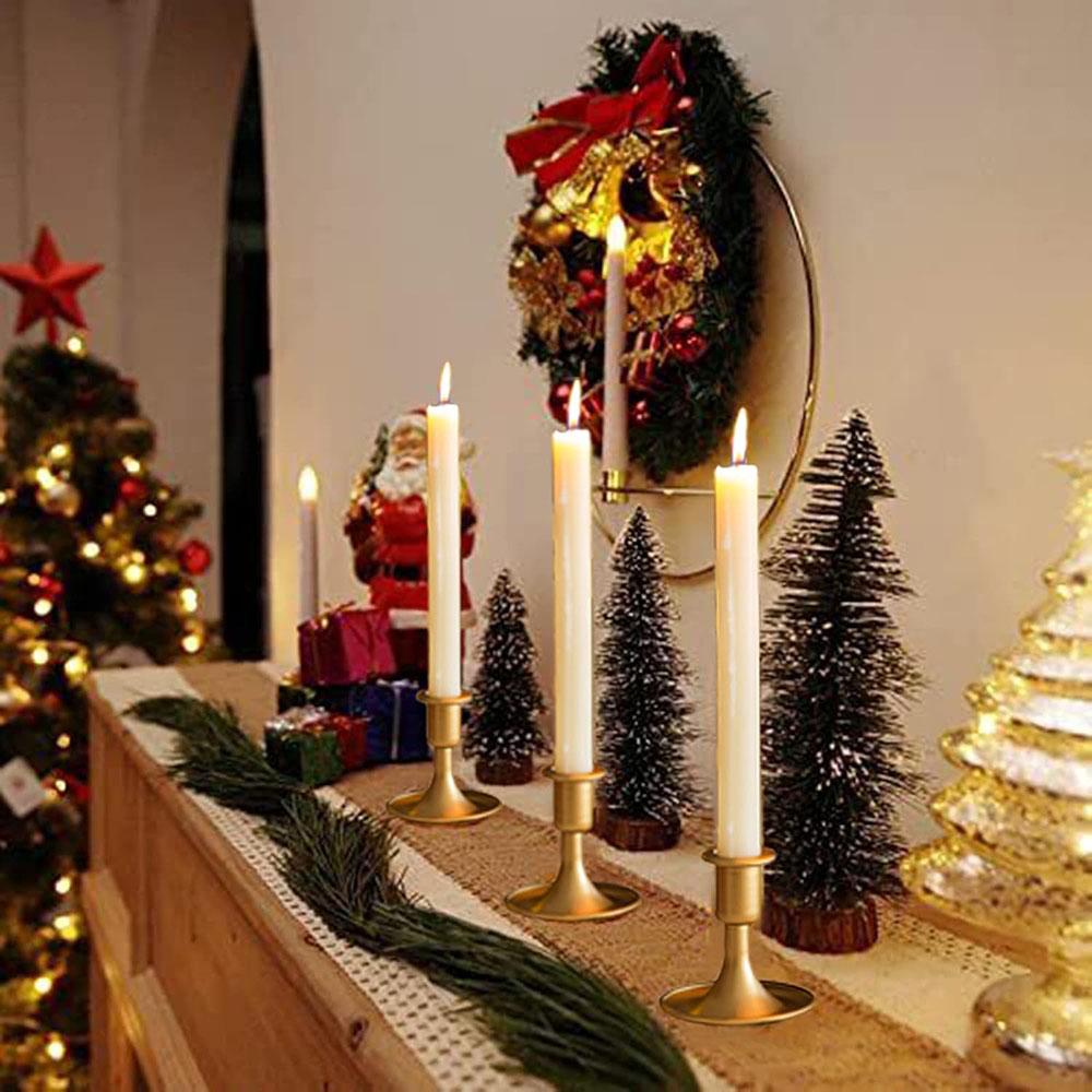 Gouden Taper Kandelaars, Kandelaars, Metalen Kaarsenhouders voor Bruiloft Tafeldecoraties Kerstmis Verjaardagsfeest Vakantie