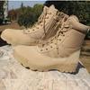 Men's Desert Combat Boots - Breathable, Wear-Resistant Tactical and Hiking High-Tops for Spring, Summer, and Autumn.