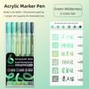 6Colors/Set DIY Album Card Acrylic Painting Brush 1.0mm Tip Color Graffiti Pen Marker Pen