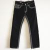 Mens Relaxed Fit Straight Leg Denim Jeans - Black Cotton Washed Slim Stretch Trousers Casual Wear