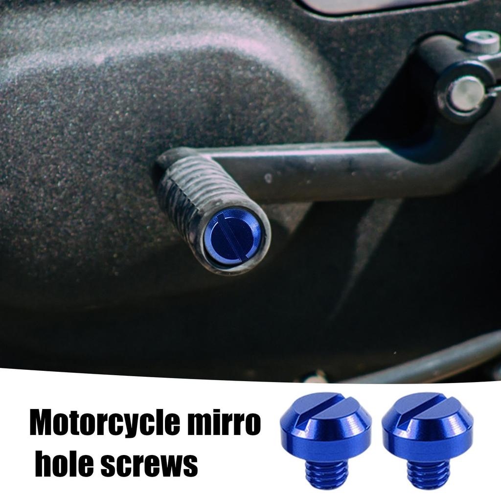 Motorcycle Mirror Bolts | 2 Pcs Universal Motorcycle Mirror Hole Bolts, Motorcycle Rearview Mirror