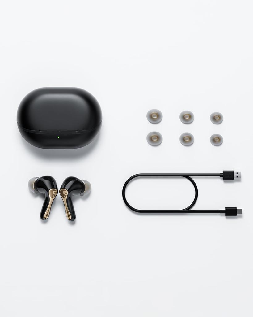 SOUNDPEATS Air5 Pro Plus Wireless Earbuds with Noise MEMS Adaptive Snapdragon Hybrid Ambient Sound Capture Low Dedicated and Waterproof Cancellation,