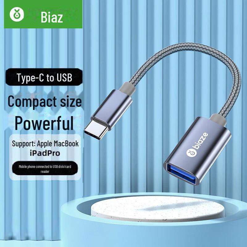 Kabelový adaptér Biaz Type-C na USB OTG pro zařízení Android a počítače