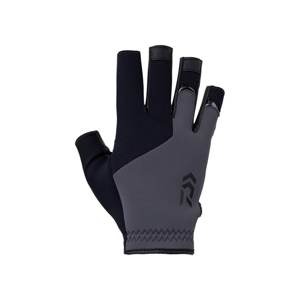 Daiwa Kälteschutz Light Grip Handschuhe 5 Cut Gunmetal M Angeln DG-6323W