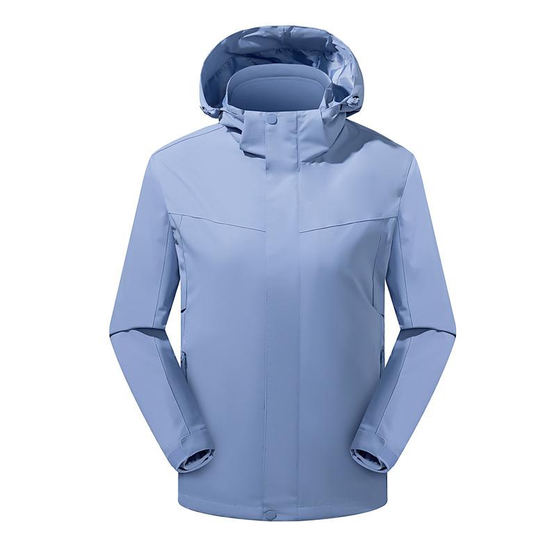 3-in-1 jacket men's anti-oil, windproof and warm silver fox velvet jacket women's outdoor work clothes