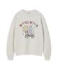 Wacky Willy Women'S Vintage Graphic Semi-Oversized Sweatshirt Oatmeal