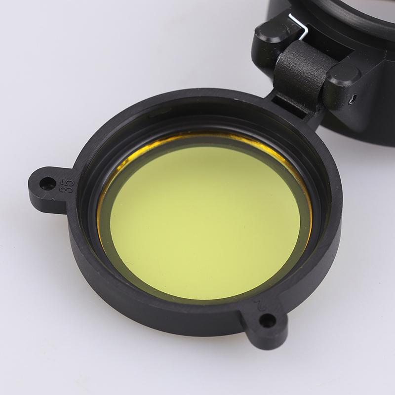 Rifle Scope Lens Cover Spring Up Quick Flip Openning Lens Dustproof Cover Telescope Cap For 36-64Mm Caliber Hunting Riflescopes